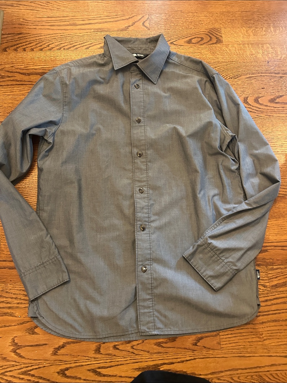 The North Face Men's Long-Sleeve Button-Up Shirt in Charcoal